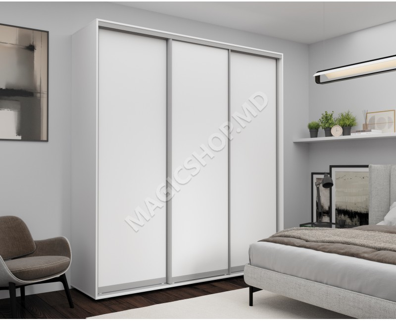 Dulap cu uși glisante Nex Home 220x60x240 cm alb, sonoma